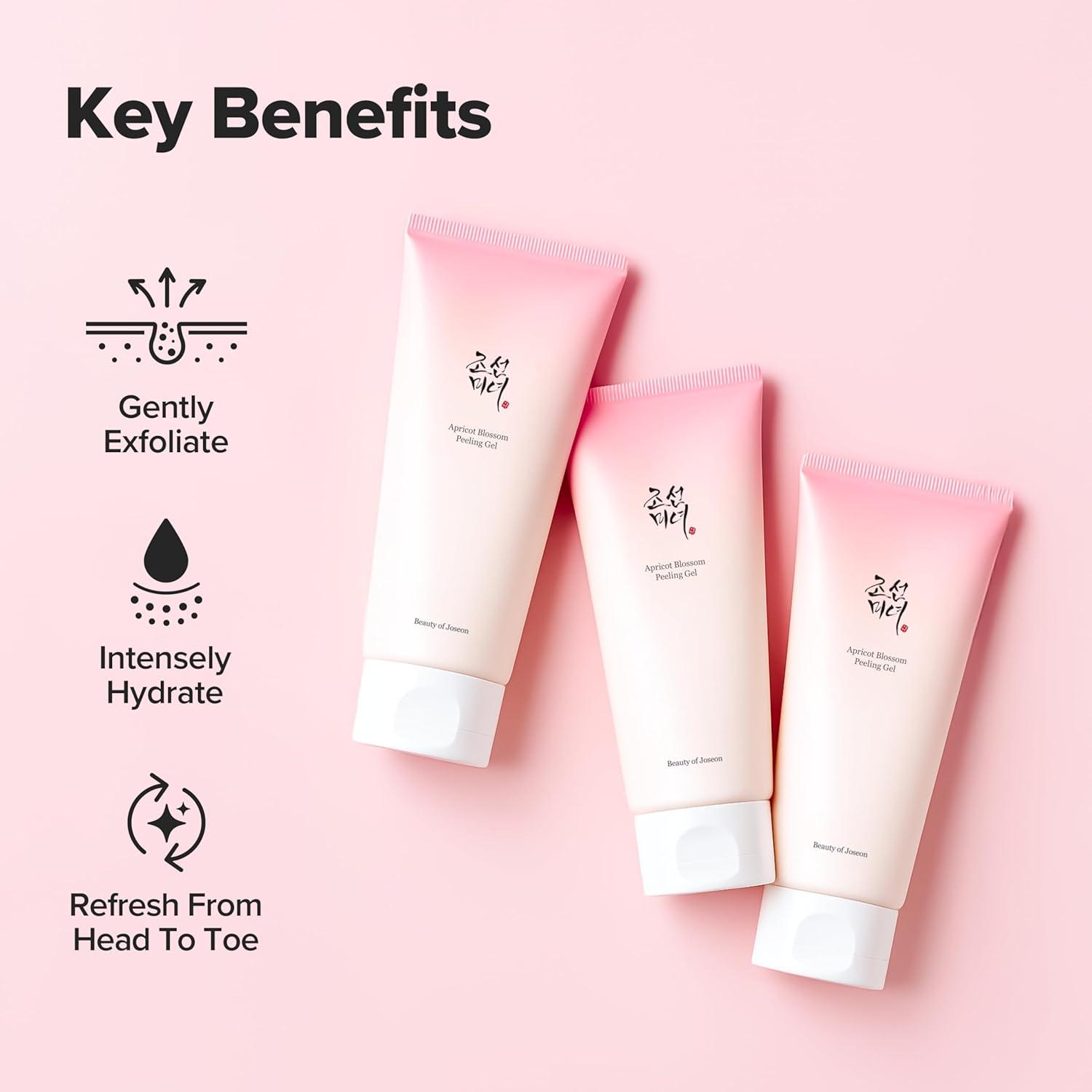 imageBeauty of Joseon Apricot Blossom Peeling Gel Soft Exfoliating Face and Body Scrub Dead Skin Cells Remover for All Skin Types Korean Skincare for Men Women 100ml 338 floz
