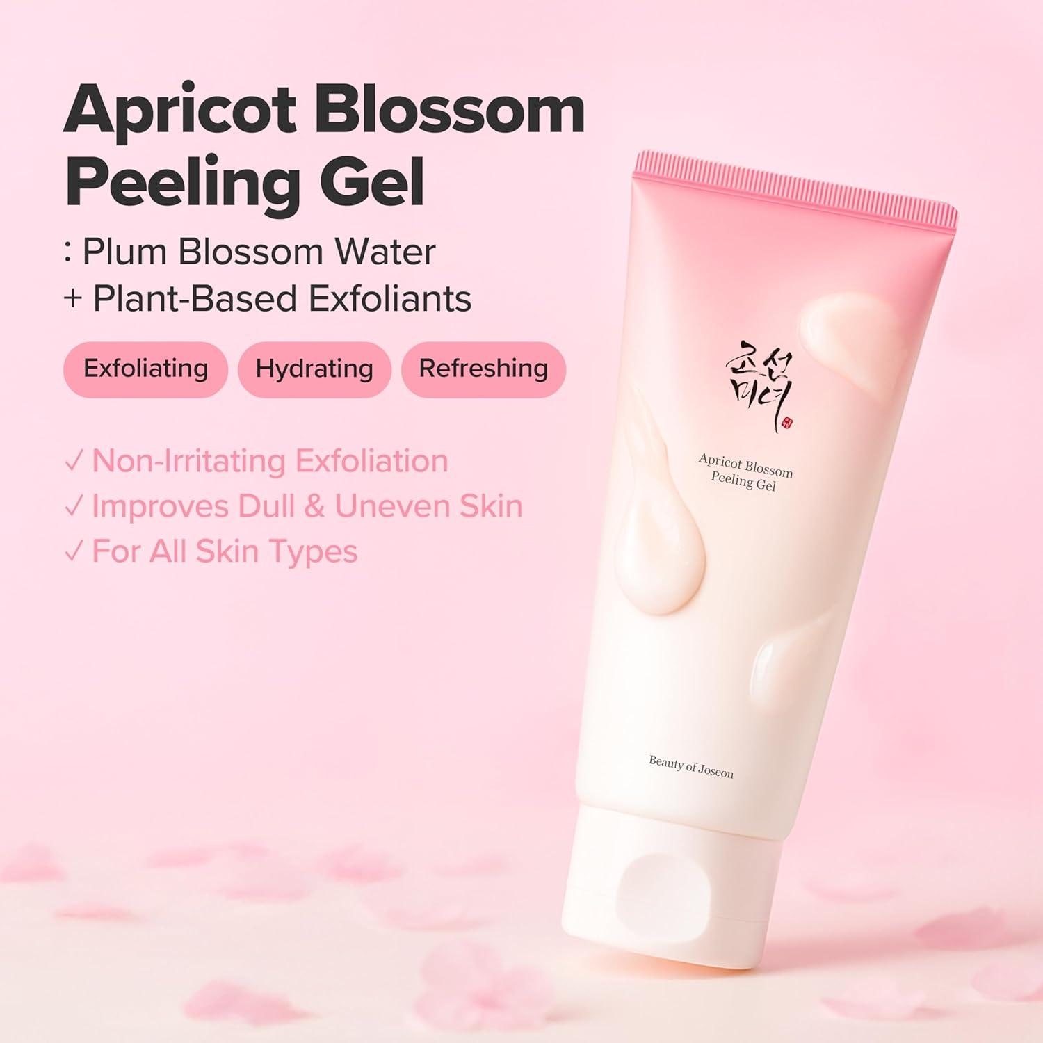 imageBeauty of Joseon Apricot Blossom Peeling Gel Soft Exfoliating Face and Body Scrub Dead Skin Cells Remover for All Skin Types Korean Skincare for Men Women 100ml 338 floz