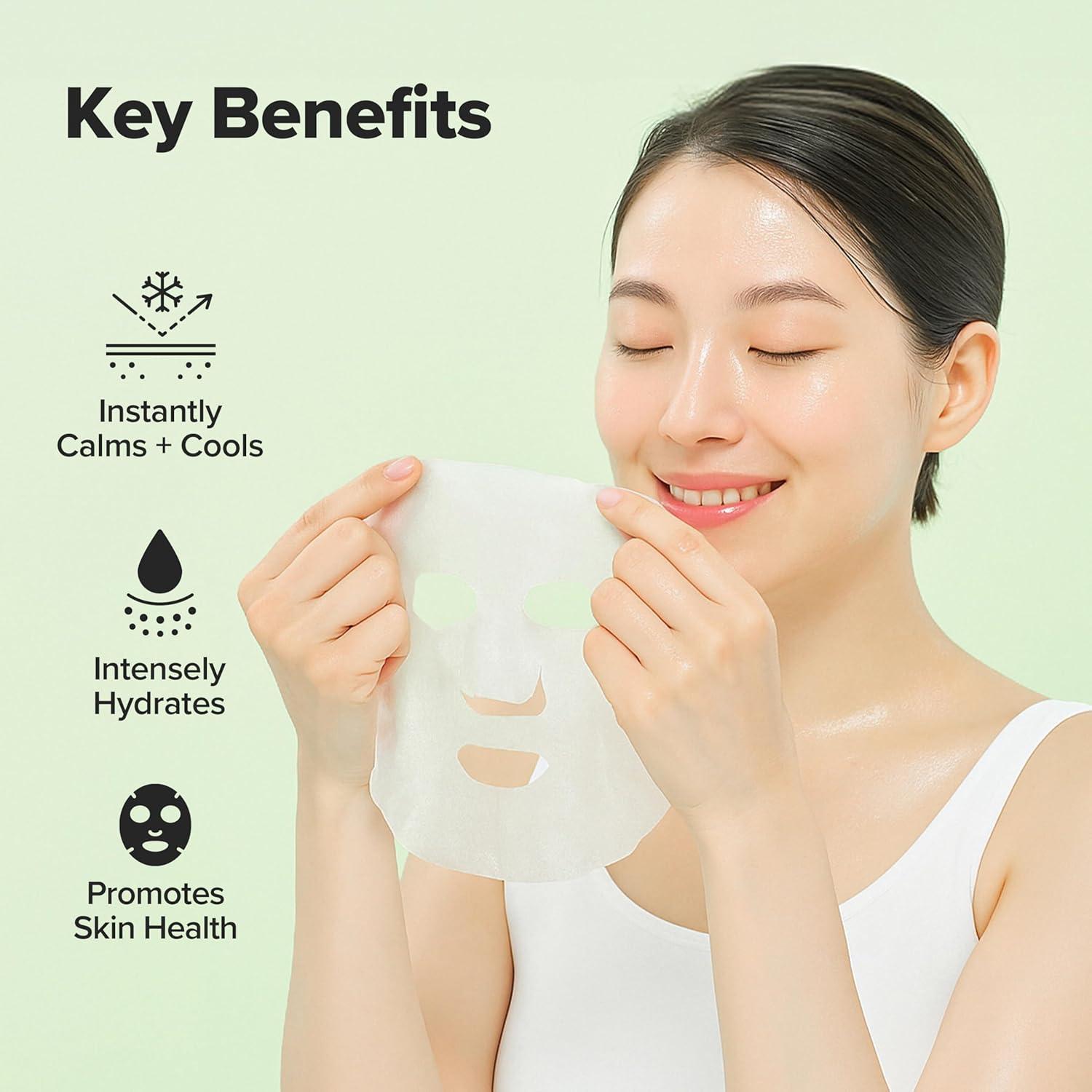 imageBeauty of Joseon Centella Asiatica Calming Mask Daily Moisturizing Soothing Cica Face Sheet Mask for All Skin Types Korean Skincare Stuffers for Men Women 10 sheets