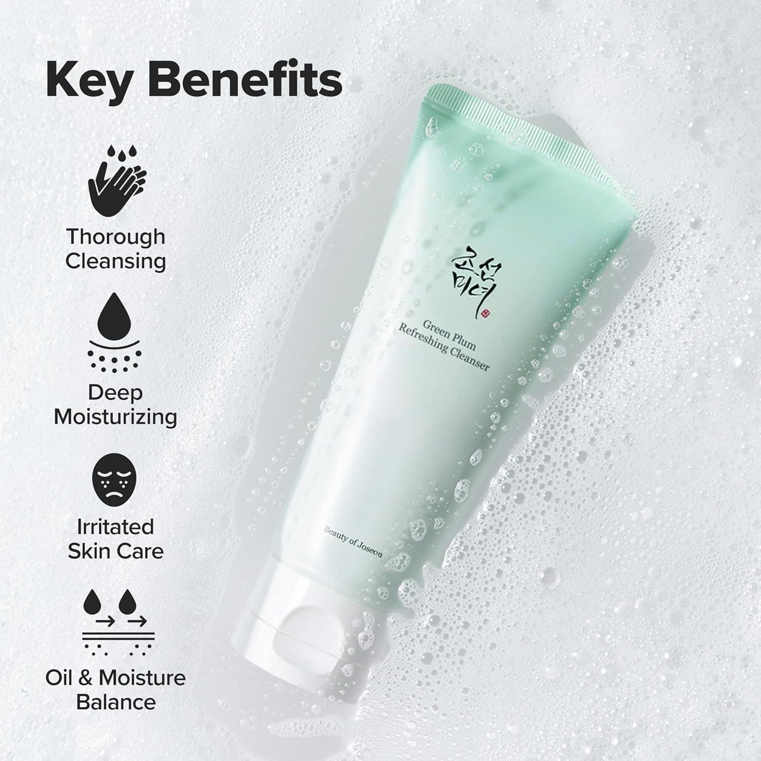 imageBeauty of Joseon Green Plum Refreshing Cleanser Gel Type Deep Pore Cleansing Acne Face Wash Blackhead Remover for All Skin Types Korean Skincare 200ml 676 floz676 Fl Oz Pack of 1