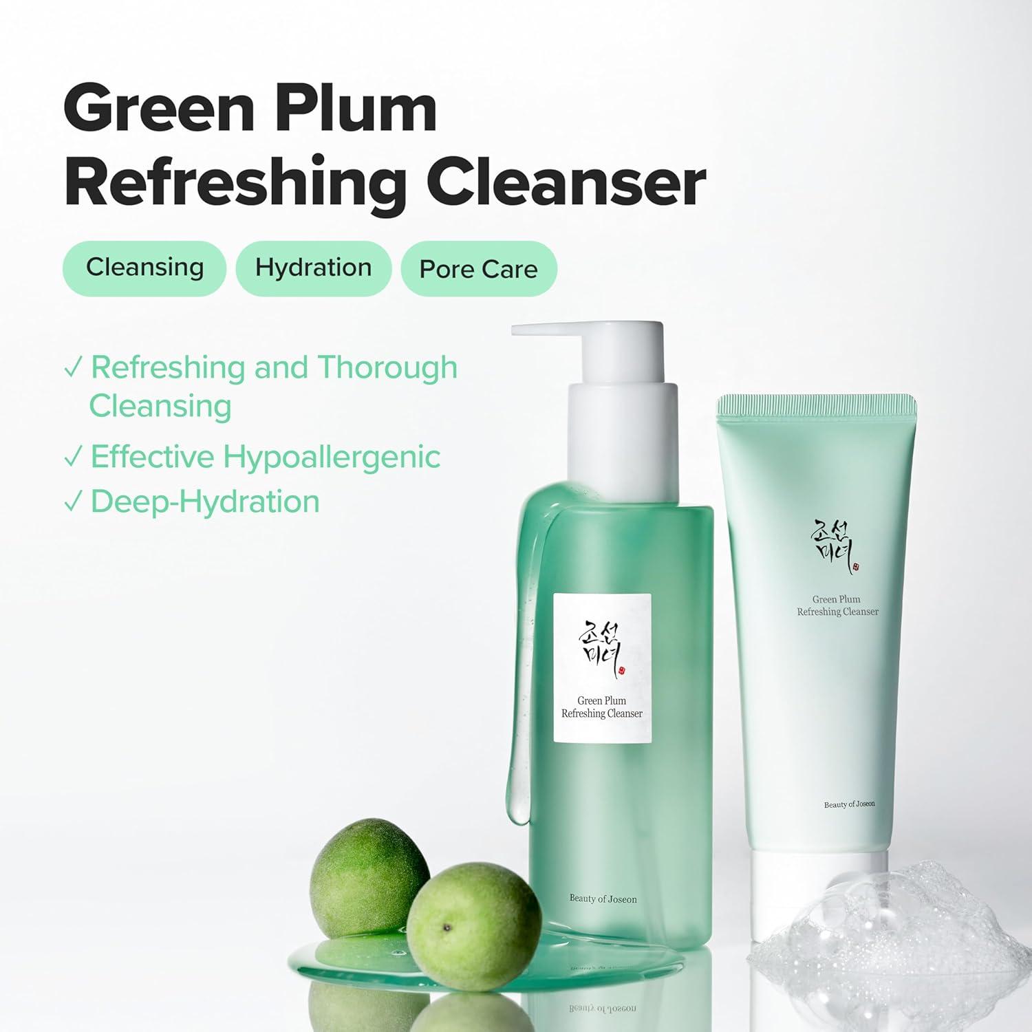 imageBeauty of Joseon Green Plum Refreshing Cleanser Gel Type Deep Pore Cleansing Acne Face Wash Blackhead Remover for All Skin Types Korean Skincare 200ml 676 floz338 Fl Oz Pack of 1
