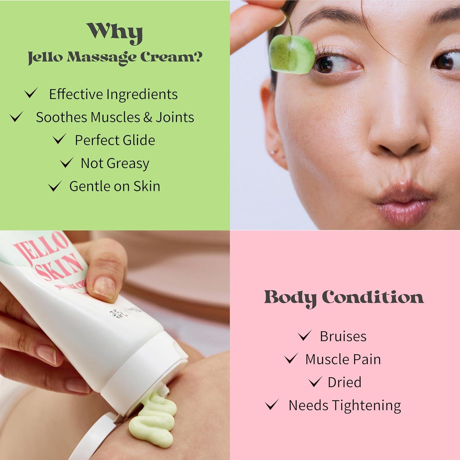 imageBeauty of Joseon Jelloskin Massage Cream Moisturizing Face and Body Lotion for Relaxing Massage Bruise Sore Muscle Relaxation 200ml 676 floz Cream Only