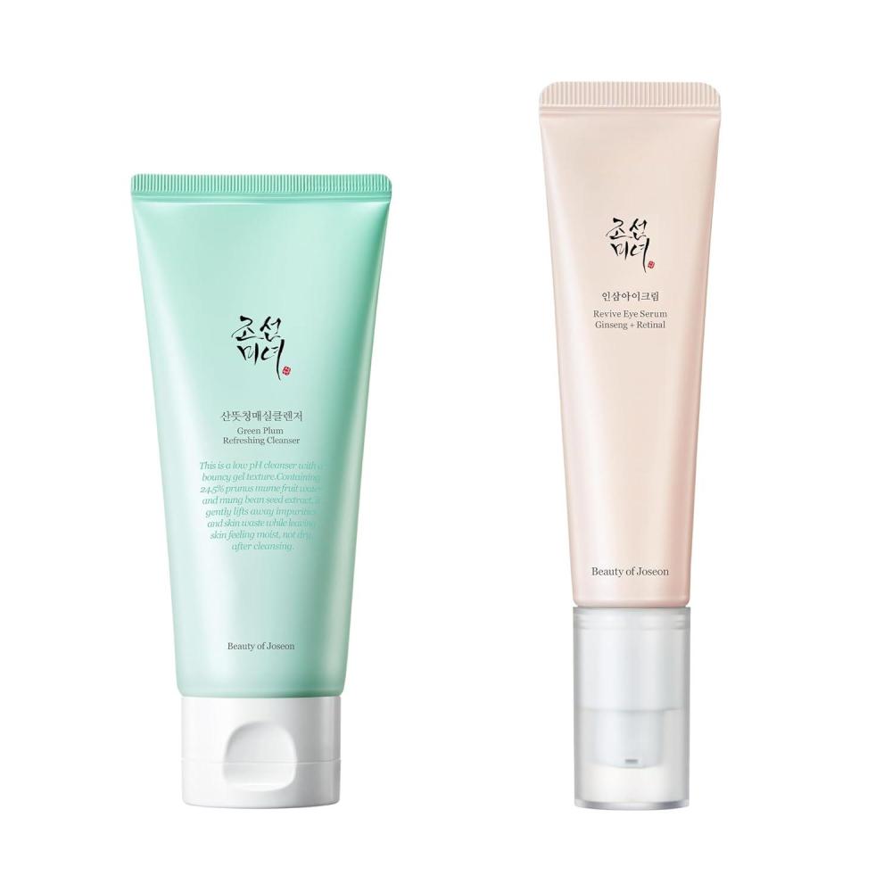 imageBeauty of Joseon Green Plum Refreshing Cleanser Gel with Revive Eye Serum Retinal Niacinamide